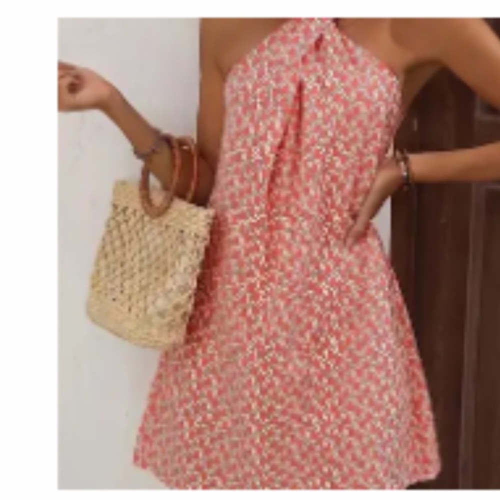 VENUS Pink and White Maxi Dress